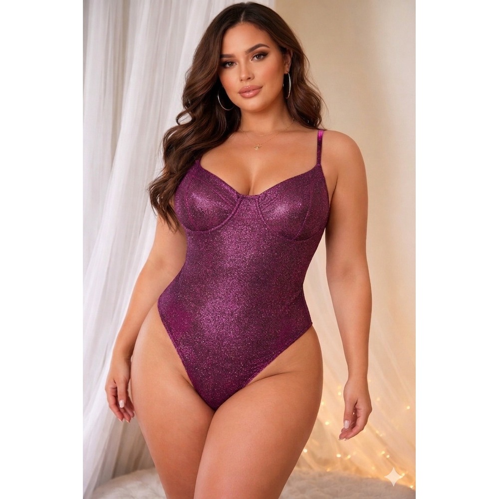Sparkle Purple Shimmer Bodysuit - Women